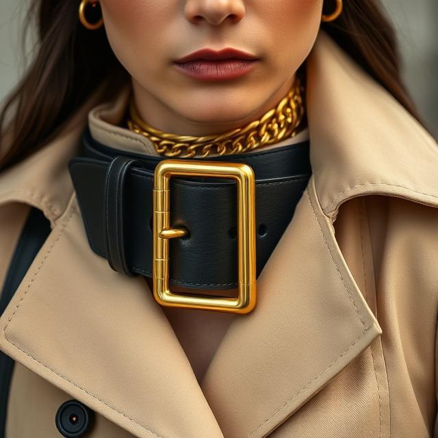 Wide cinched belt and layered gold jewelry trend at Milan Fashion Week 2024 accessory focus